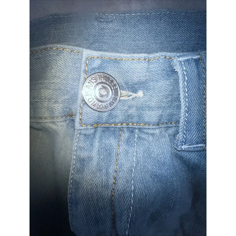 True Religion Billy Super T Baggy Grunge Y2k Denim Blue‎ Jeans 38x33 Made In USA